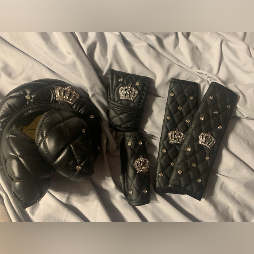 Crown jeweled car accessories, slightly used like new